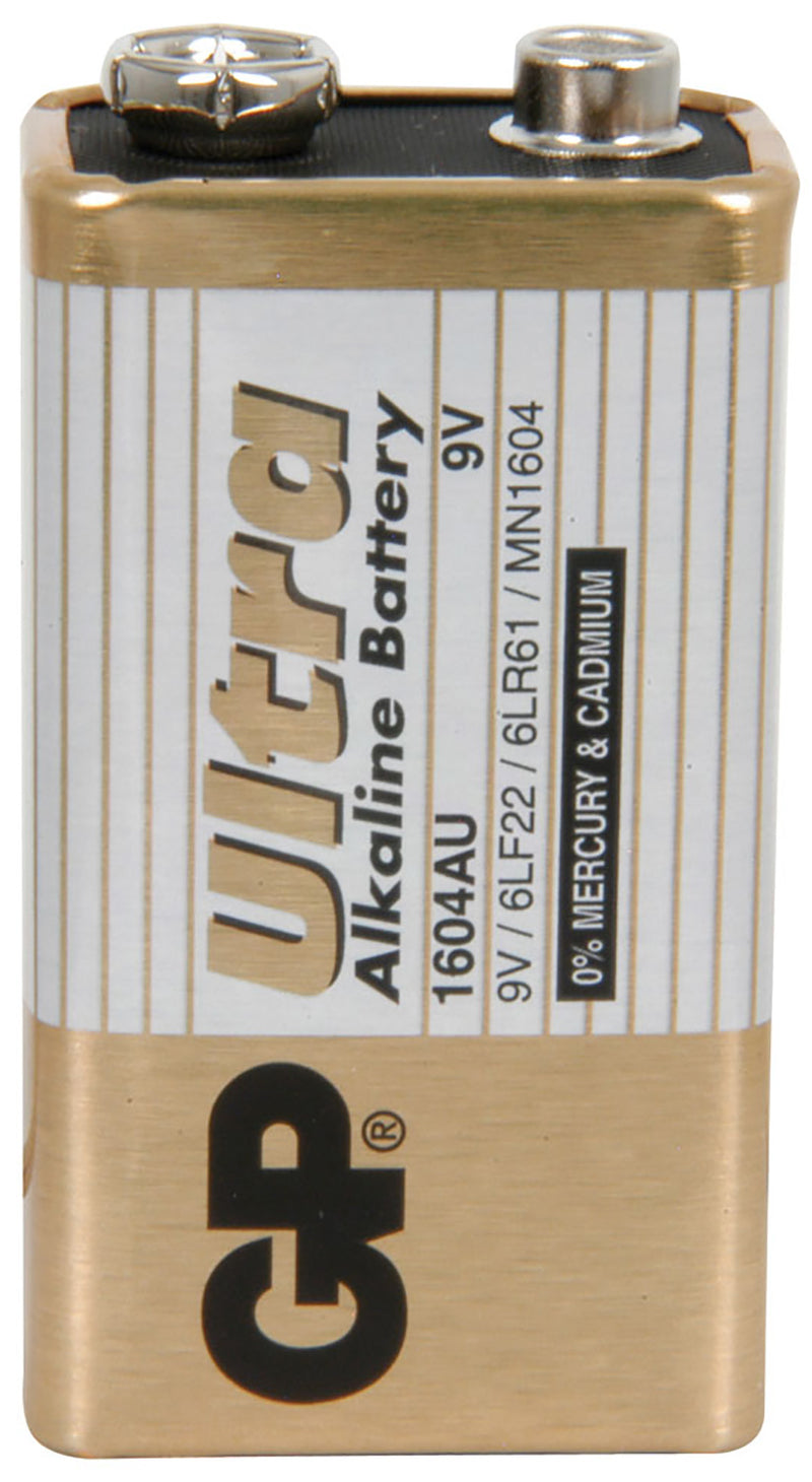 GP Ultra Alkaline 9v Battery (1 pack)