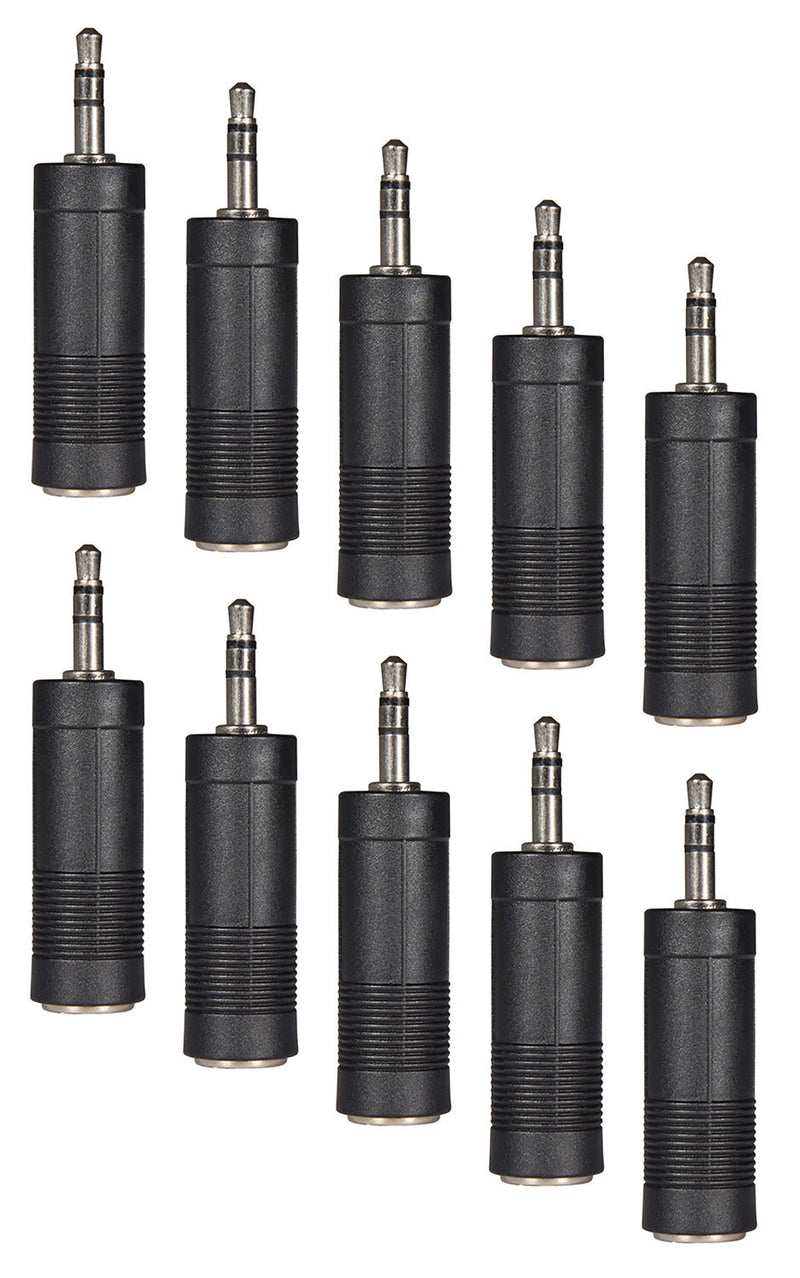 LP4 Single Headphone Adaptor - 6.35mm stereo socket to 3.5mm (Large to Small) PACK OF 10