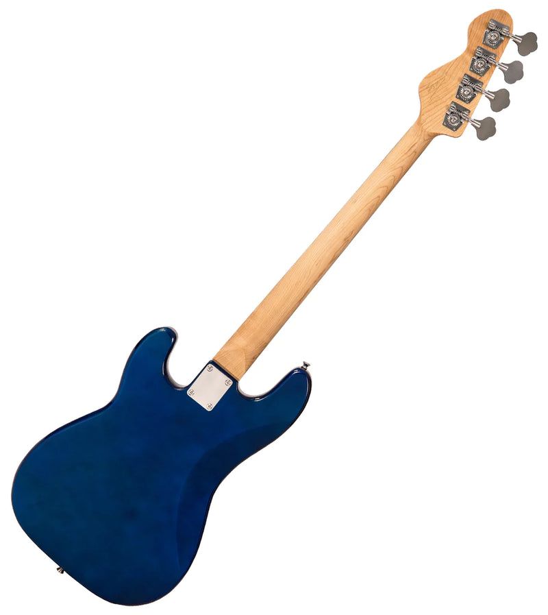 Encore E4 Bass Guitar, Candy Apple Blue