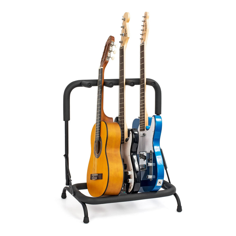 Musisca folding multi guitar stand for 3 guitars