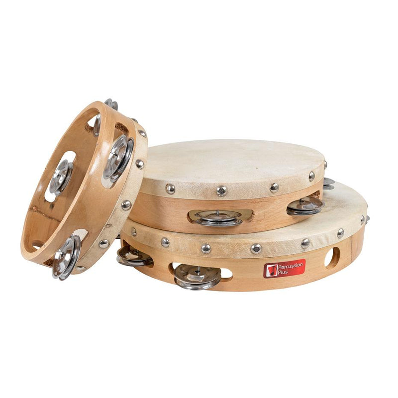 Percussion Plus wood shell tambourine