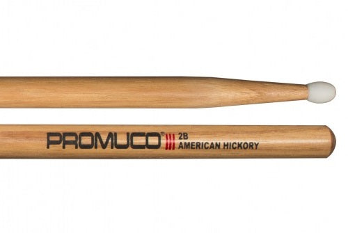 Promuco American Hickory Drumsticks Nylon Tip (Pair) - Size 2B