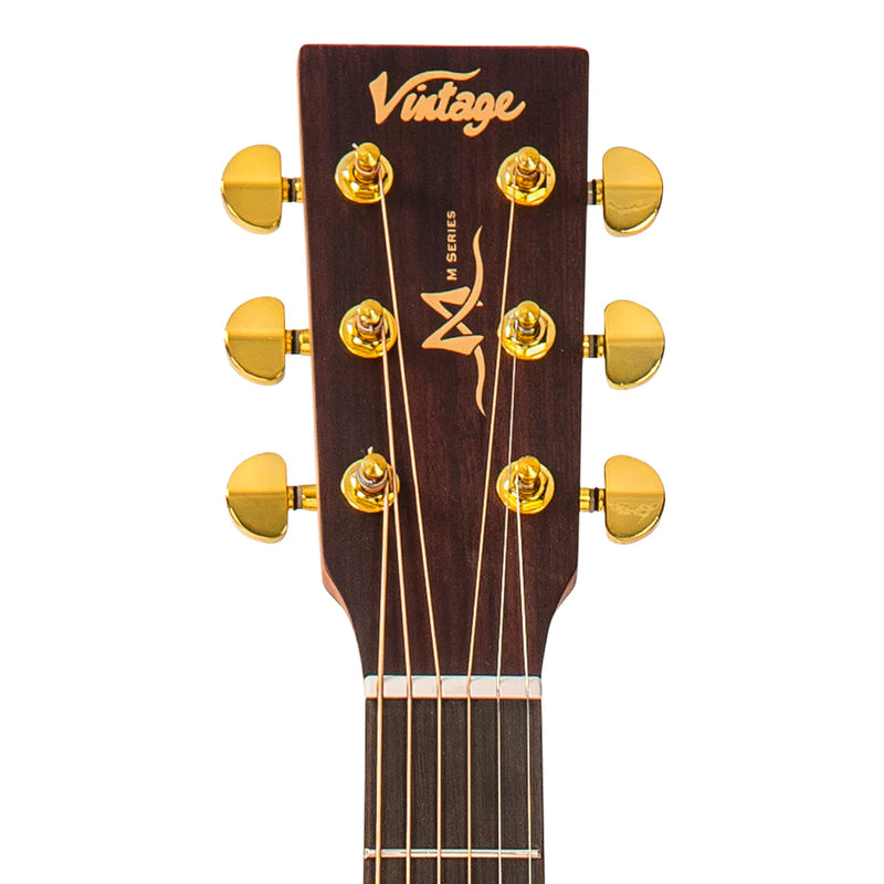 Vintage VE900 Electro-Acoustic Cutaway Guitar ~ Mahogany