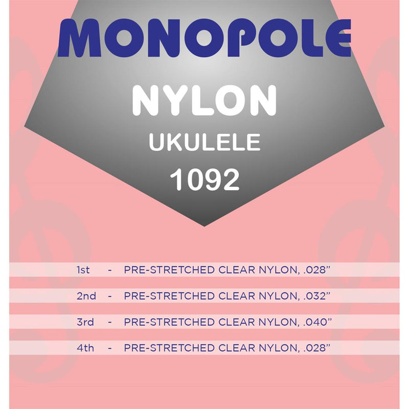 Monopole Clear Nylon Ukulele String Set