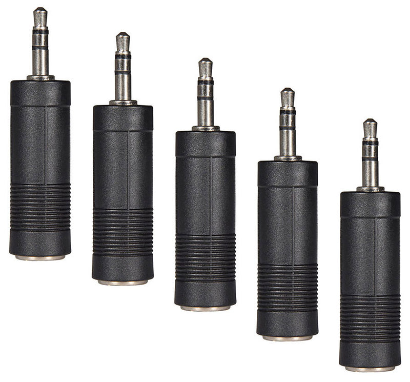 LP14 Single Headphone Adaptor - 6.35mm mono socket to 3.5mm stereo jack plug (Large to Small) Pack of 5