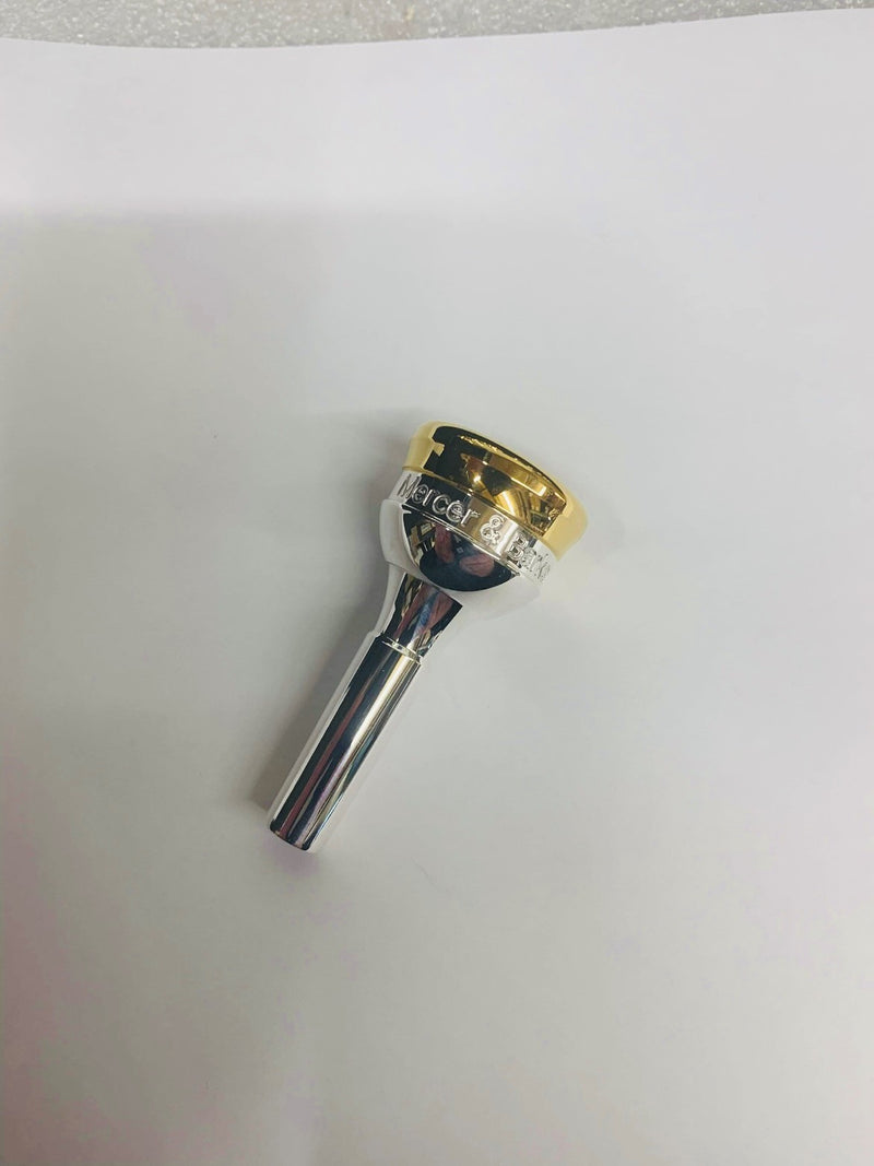 Mercer & Barker Cornet Mouthpiece BSP with Gold Rim