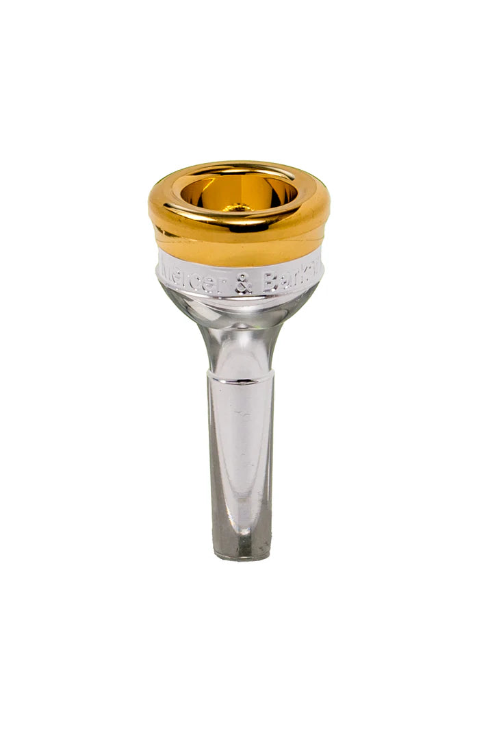 Mercer & Barker Cornet Mouthpiece BSP with Gold Rim