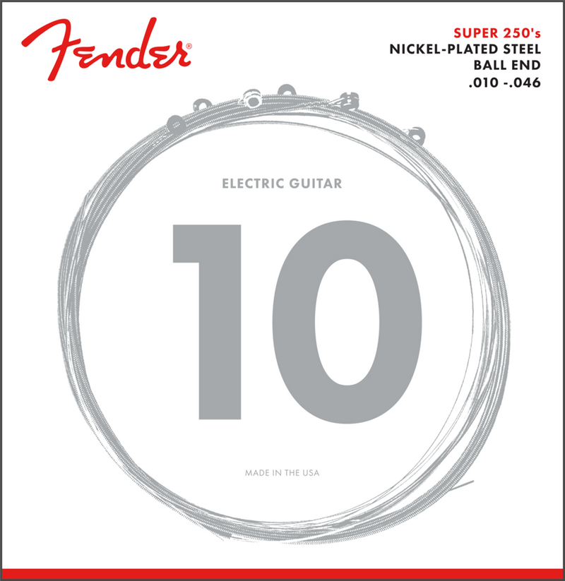 Fender 250R Super Nickel Ball End Electric Guitar Strings - 10-46