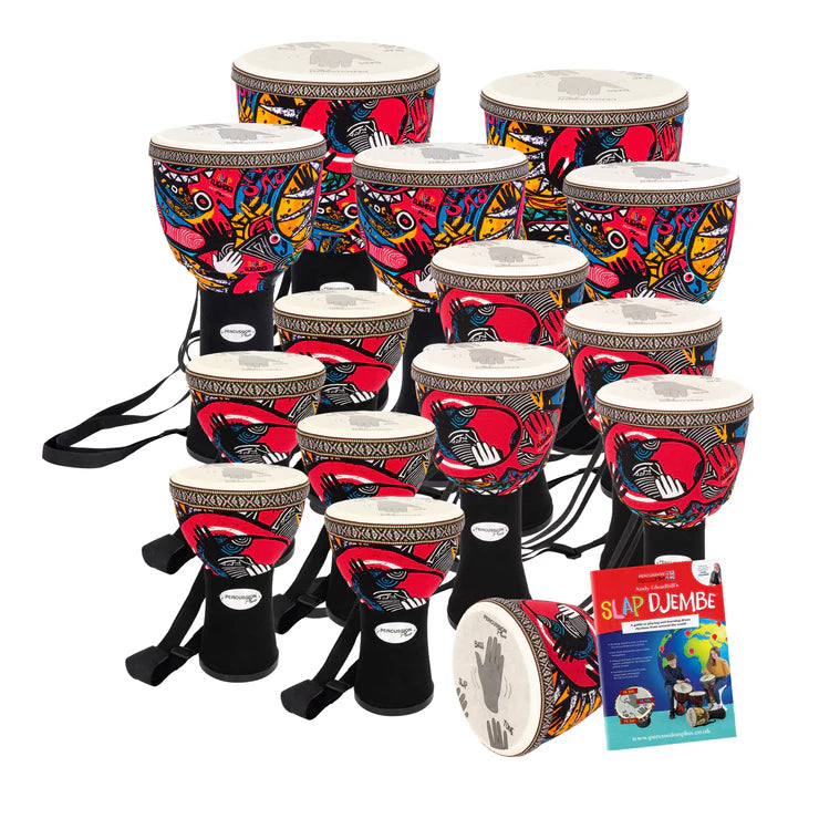 Percussion Plus Slap Djembe Pack - Carnival Pretuned - 15 Player Pack