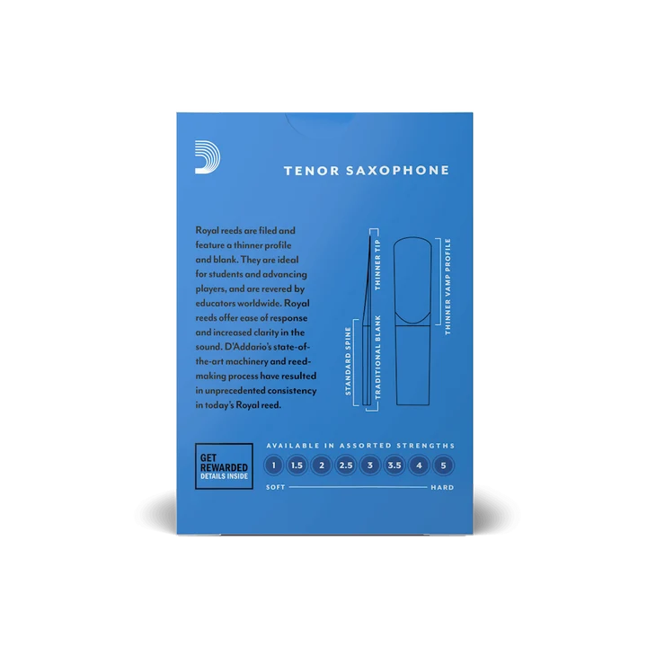 Royal Bb Tenor Saxophone Reed (10 Pack)