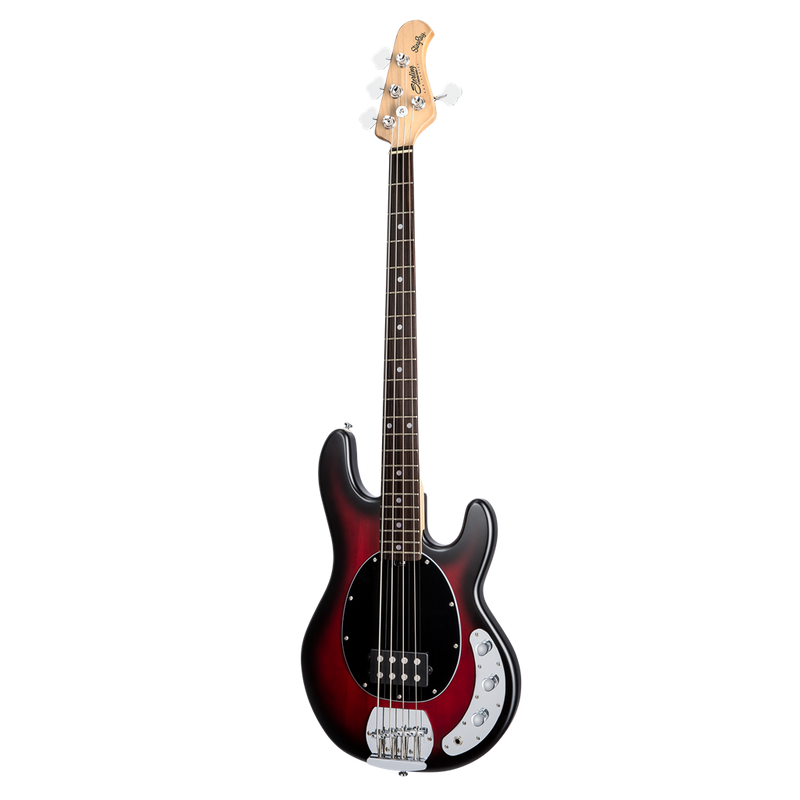 Sterling by Music Man Sub RAY4 RN Bass Guitar Ruby Red Burst Satin