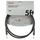 Fender Professional 5ft Straight Instrument Cable, Black