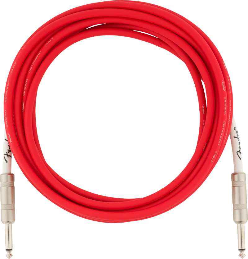 Fender Original 4.5m/15ft Straight Instrument Cable, Fiesta Red
