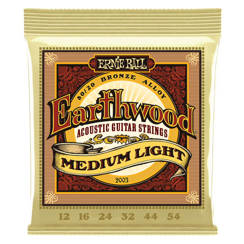 Ernie Ball Earthwood Bronze Acoustic Strings - Medium Light 12-54