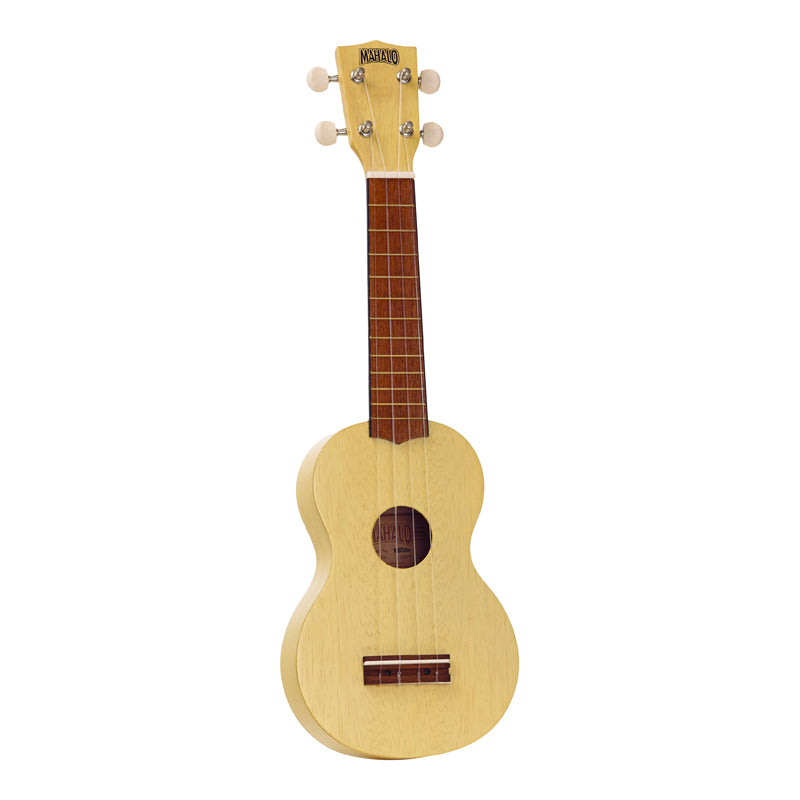 Mahalo Kahiko Soprano Ukulele - Blonde Transparent Colour - Includes a Carry Bag