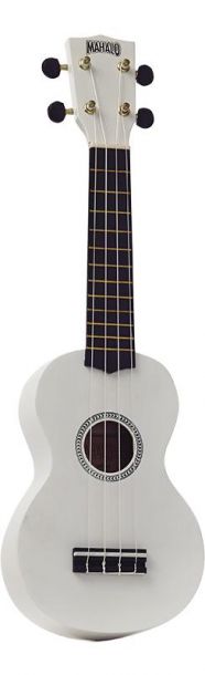 Mahalo Rainbow Soprano Ukulele - White Outfit - Includes a Carry Bag