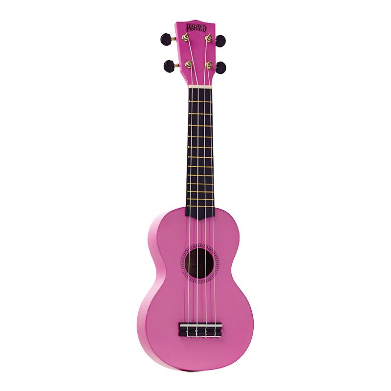 Mahalo Rainbow Soprano Ukulele - Pink Outfit - Includes a Carry Bag