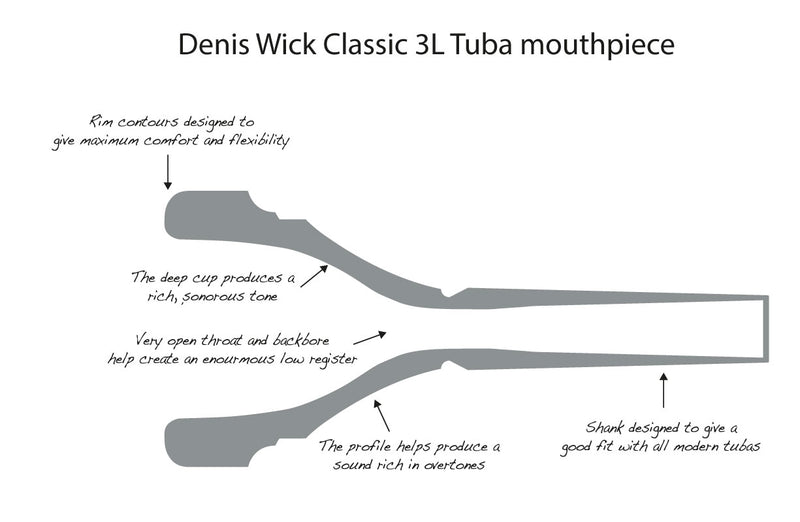 Denis Wick Classic Tuba Mouthpiece – Gold Plated