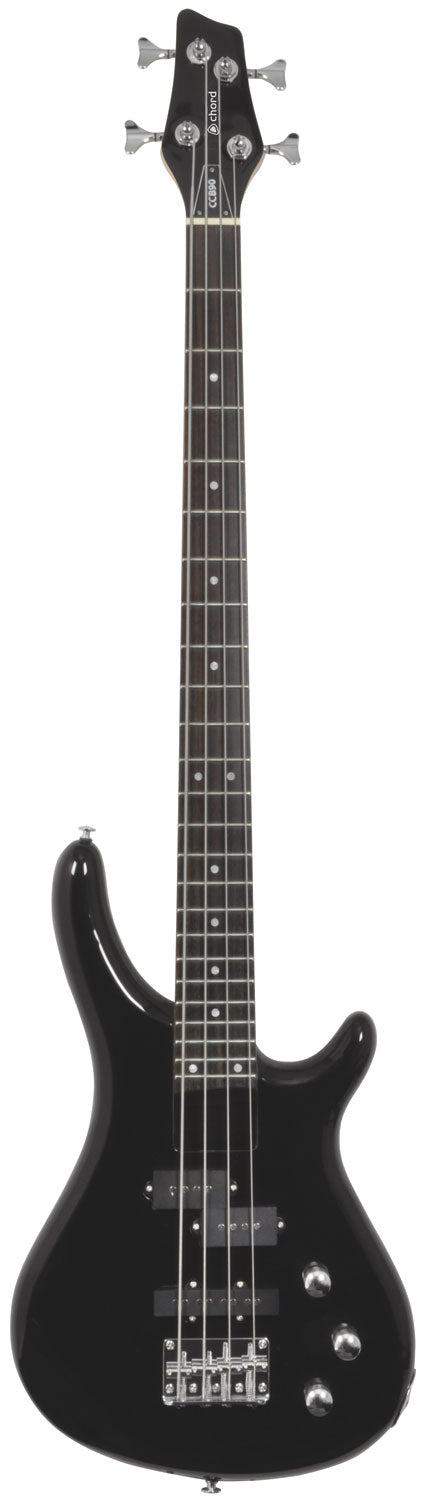 Chord CCB90 Bass Guitar, Black