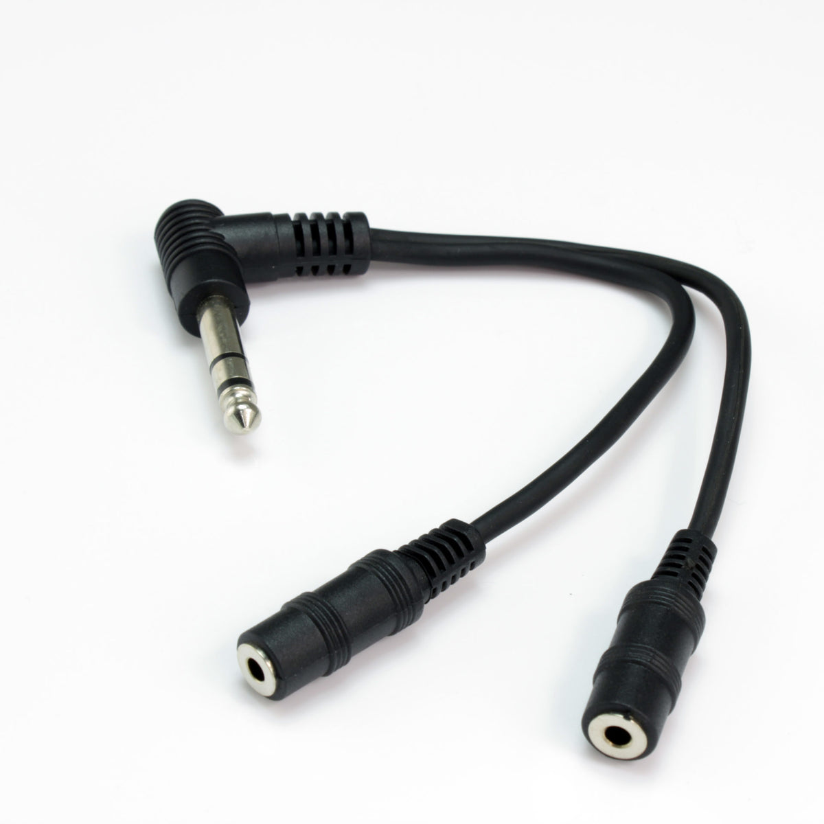 Headphone Splitter angled stereo jack plug to x stere