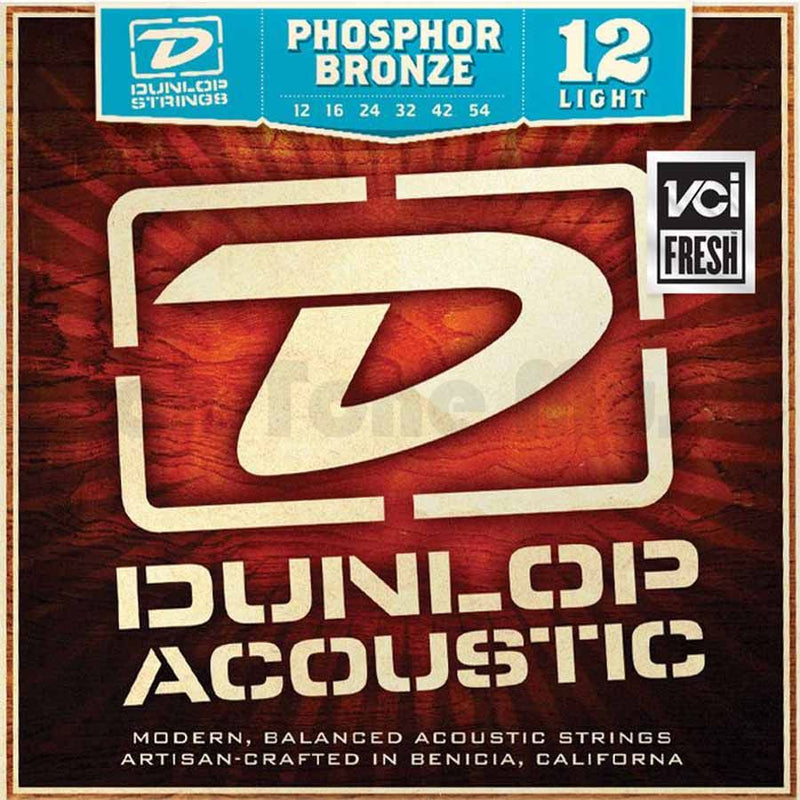 Dunlop Phosphor Bronze Acoustic (Metal) Strings - Light 12-54