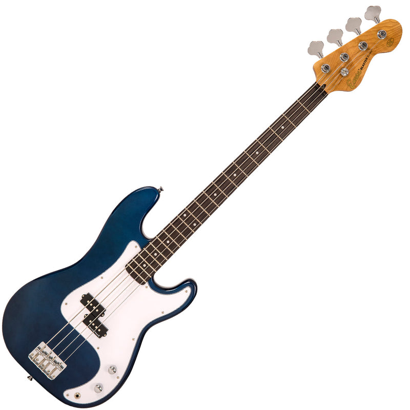 Encore Bass Guitar Package, Candy Apple Blue
