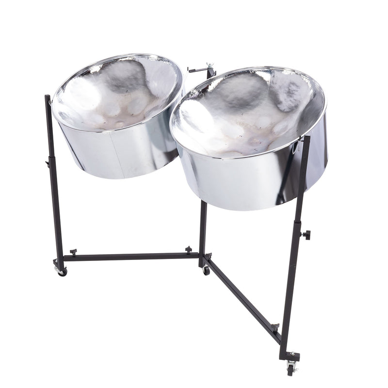Percussion Plus Import Series double second steel pans - chrome finish