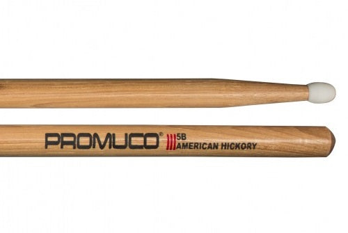 Promuco American Hickory Drumsticks Nylon Tip (Pair) - Size 5B
