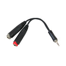 Roxtone 3.5mm stereo plug to 2 x 6.35mm stereo sockets splitter