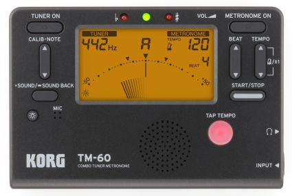 Korg TM-60BK Metronome & Tuner Combo - Black
