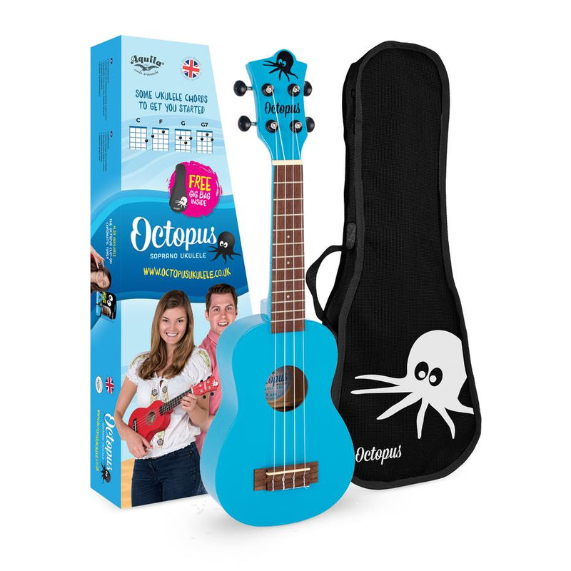 Octopus UK205 New 2021 soprano ukulele - Light Blue