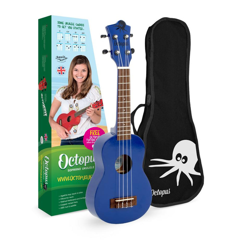 Octopus UK205 New 2021 soprano ukulele - Dark Blue