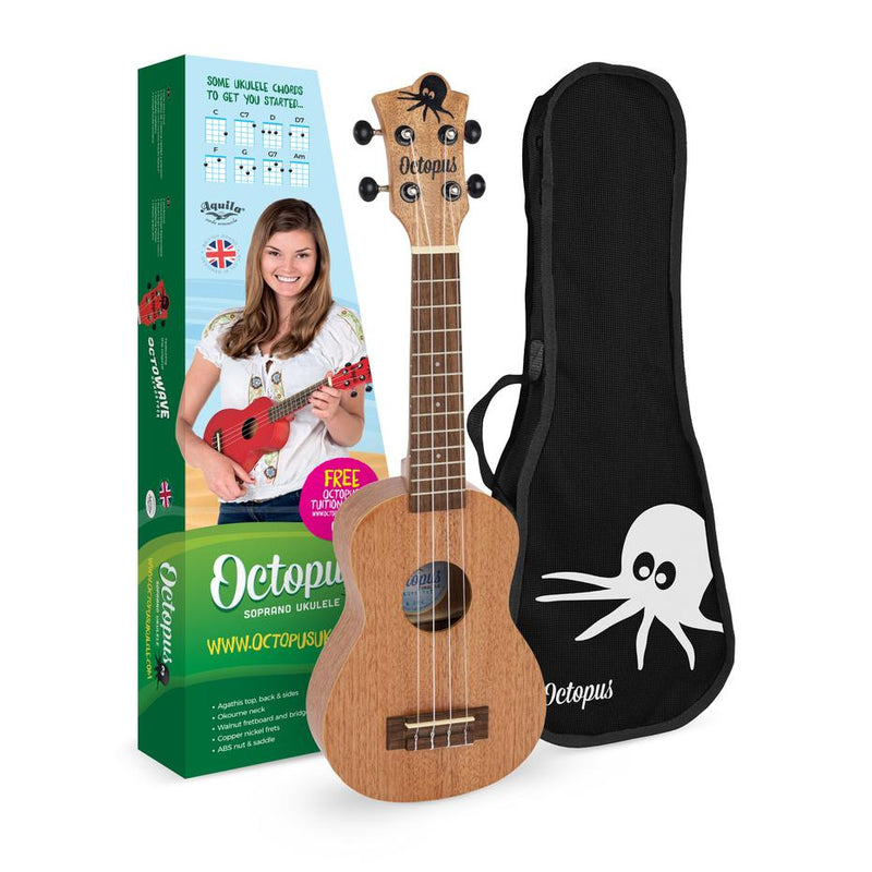 Octopus UK205 New 2021 soprano ukulele - Natural