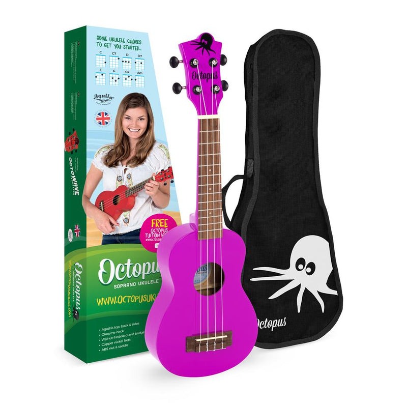 Octopus UK205 New 2021 soprano ukulele - Pink