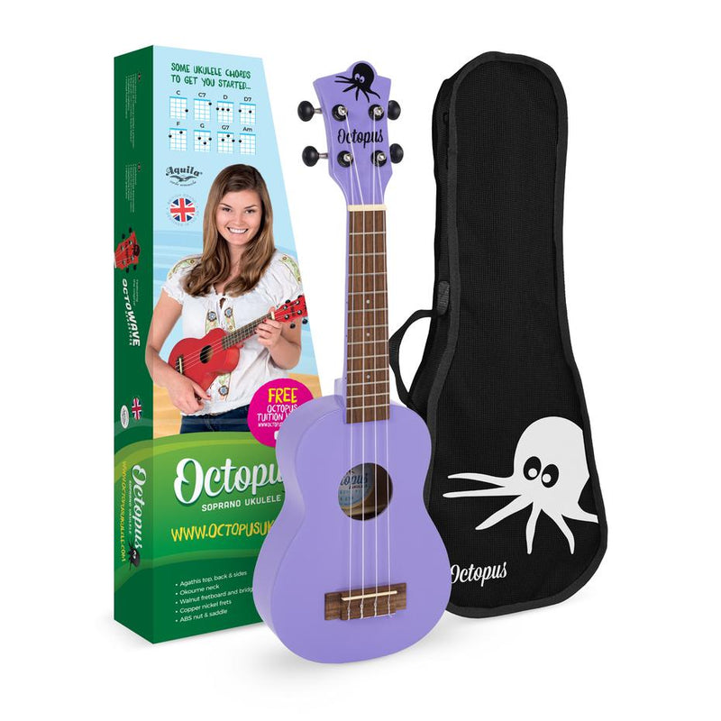 Octopus UK205 New 2021 soprano ukulele - Purple