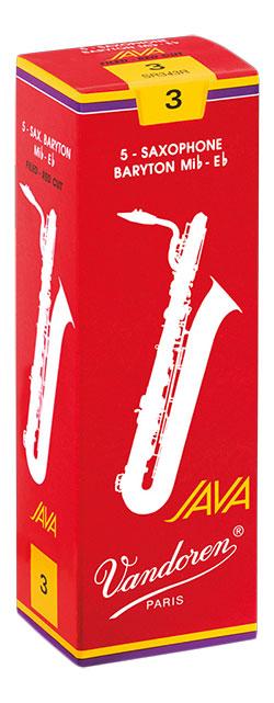 Vandoren JAVA - RED - Baritone Sax Reeds - Box of 5