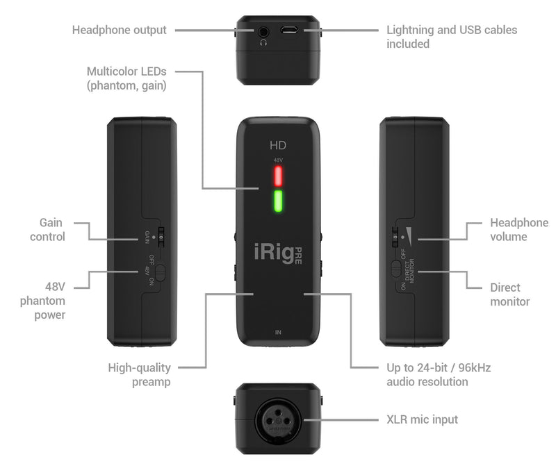 IK Multimedia iRig Pre HD Microphone Interface