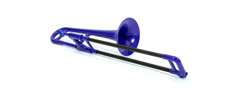 pBone Plastic Mini Alto Trombone - Blue