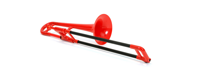 pBone Plastic Mini Alto Trombone - Red
