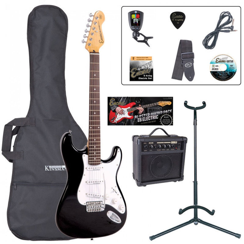 Encore Electric Guitar Package, Black Gloss