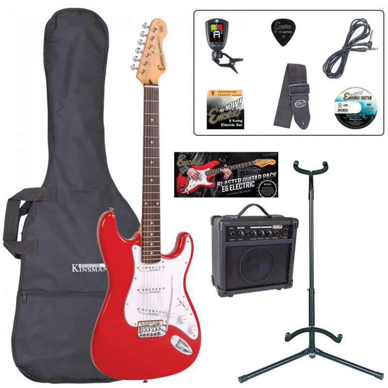 Encore Electric Guitar Package, Red