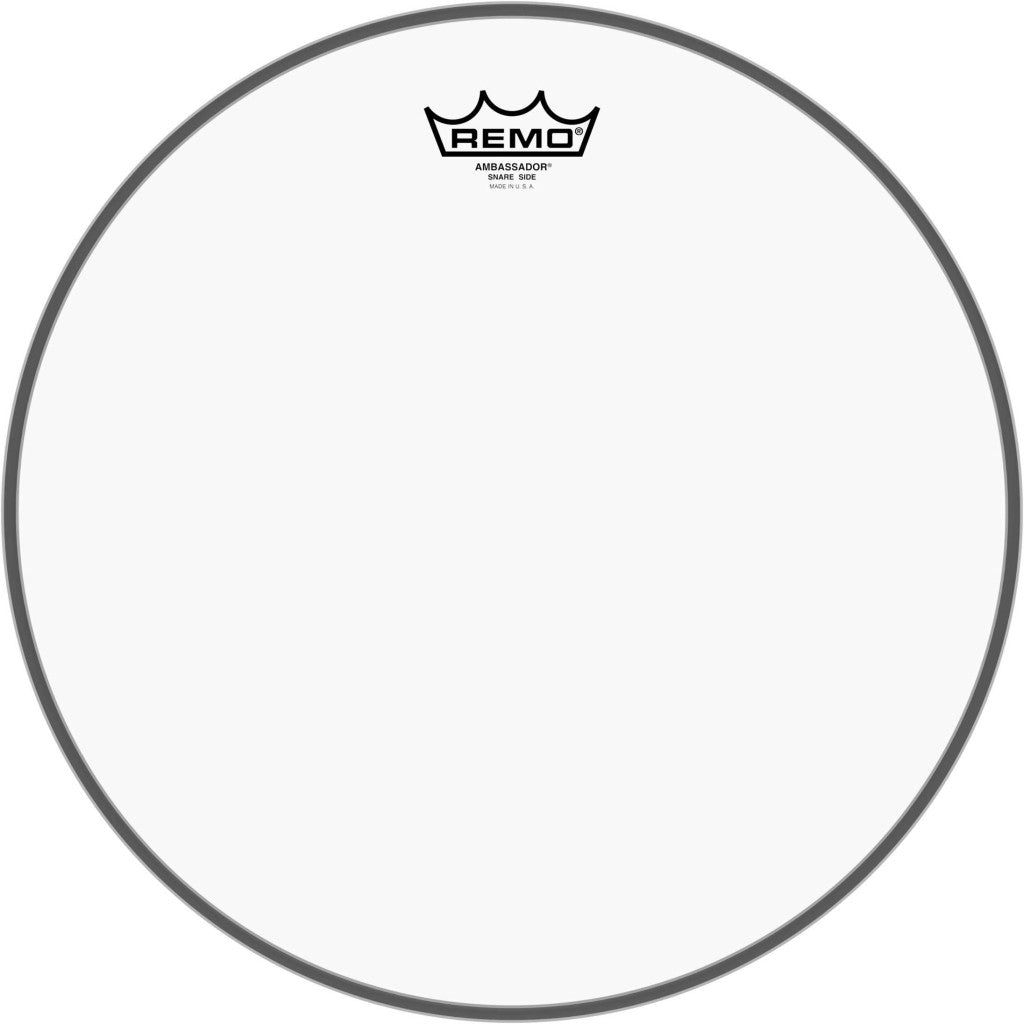 Remo Ambassador Clear Snare Side 14" Marching Head (Bottom)