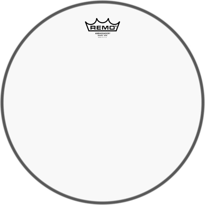 Remo Ambassador Clear Snare Side 14" Marching Head (Bottom)