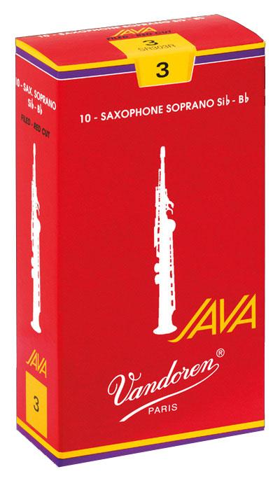 Vandoren JAVA RED FILED - Soprano Sax Reeds - Box of 10