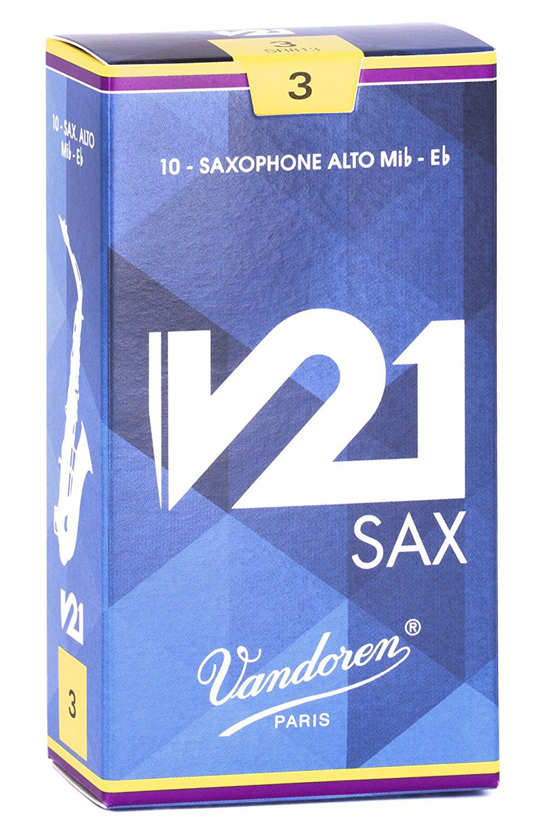 Vandoren V21 Alto Saxophone Reeds - Box of 10